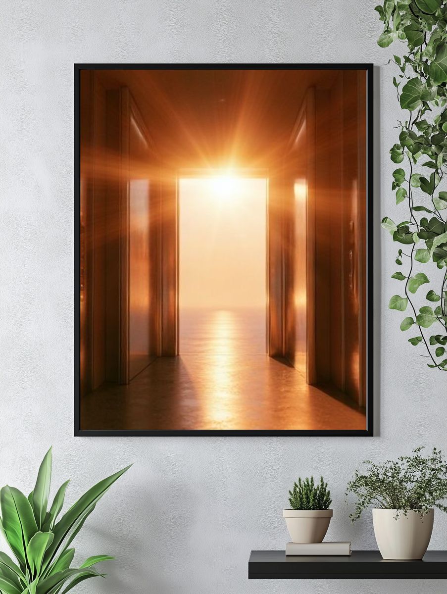 Golden Corridor Light Poster. — room view 4