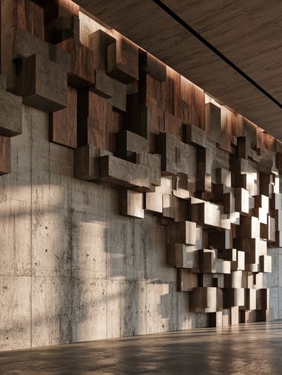 Concrete Cubes Architecture Poster. poster