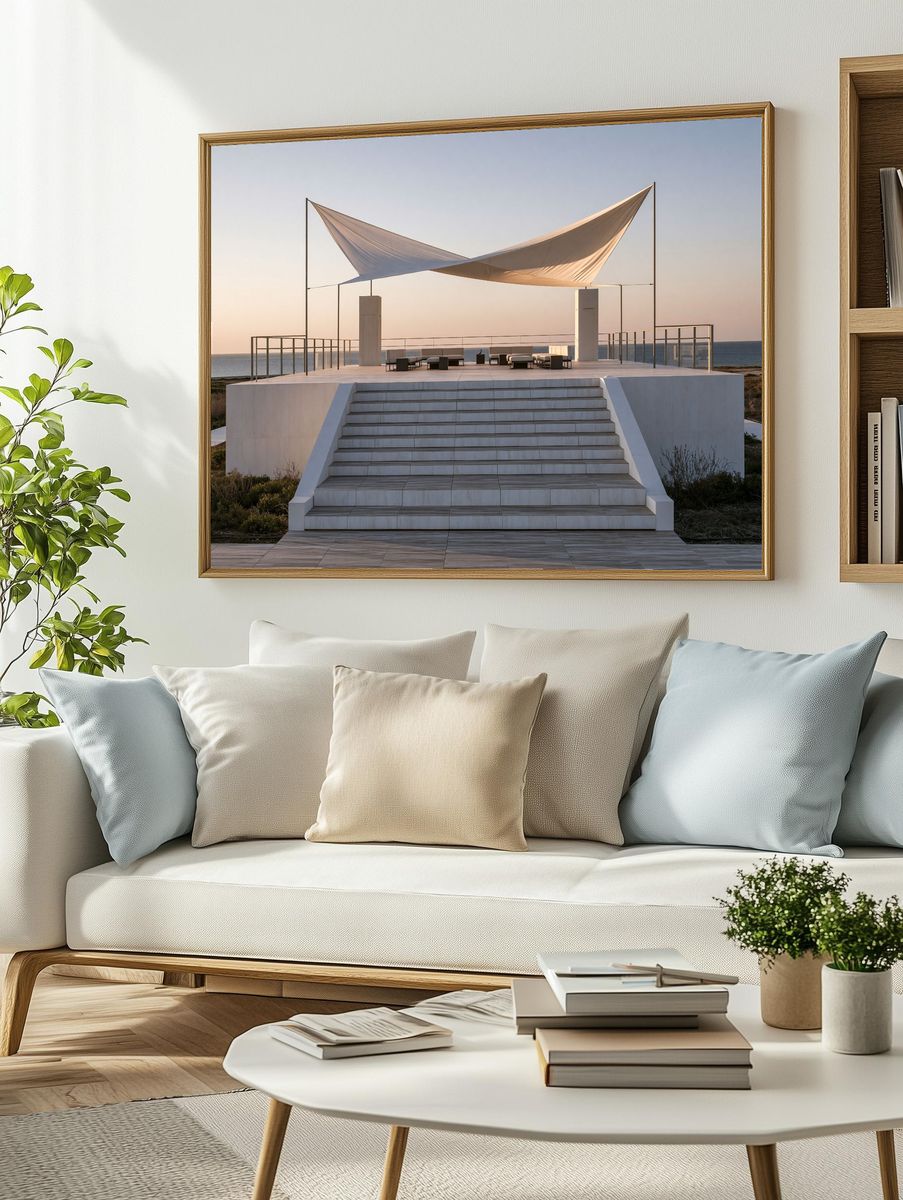 Seaside Pavilion Architecture Poster. — room view 2