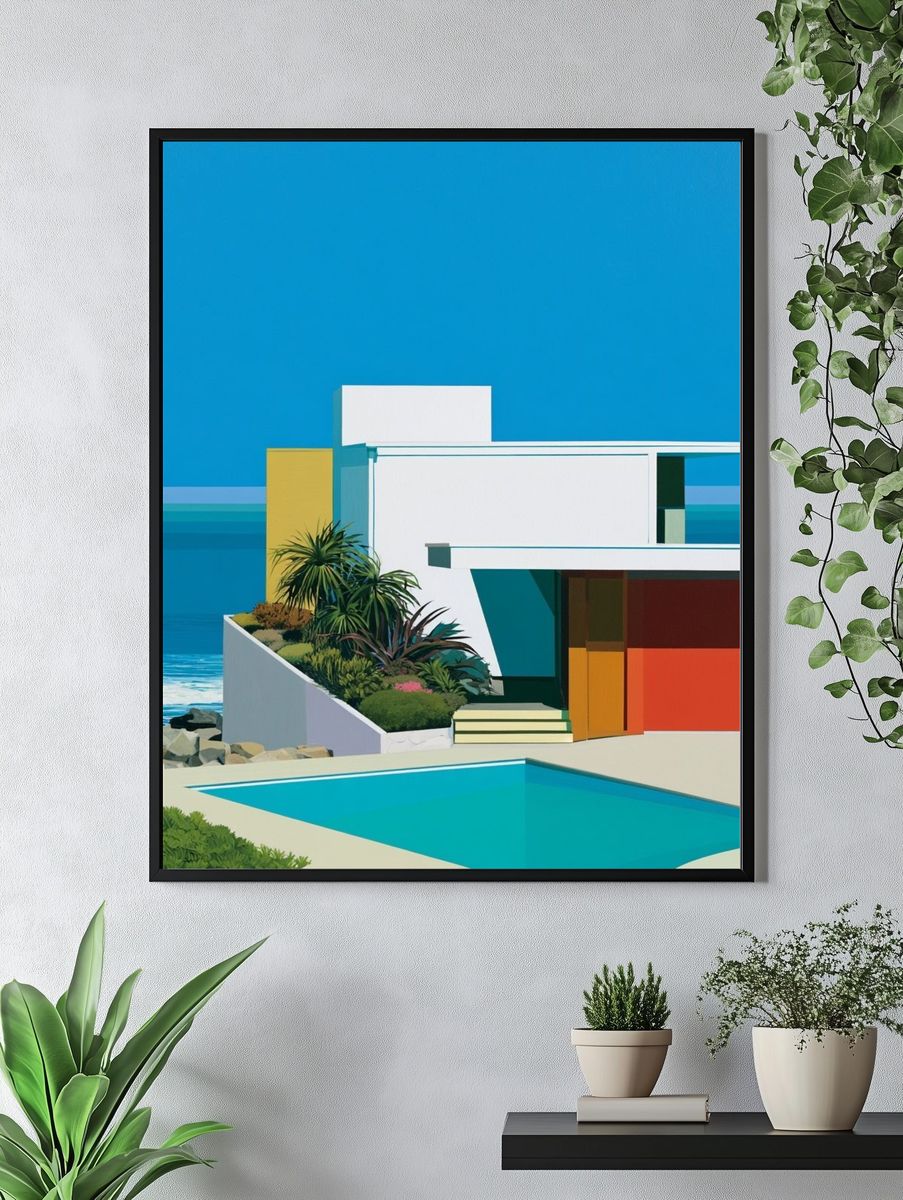 Modern Coastal House Poster. — room view 4
