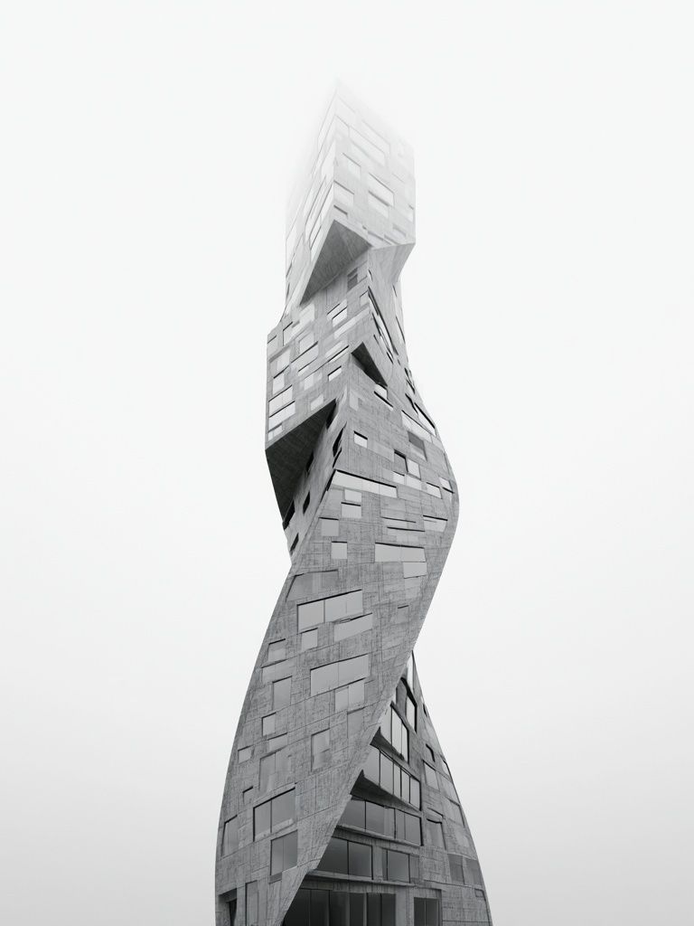 Twisting Tower Architecture Print. poster detail
