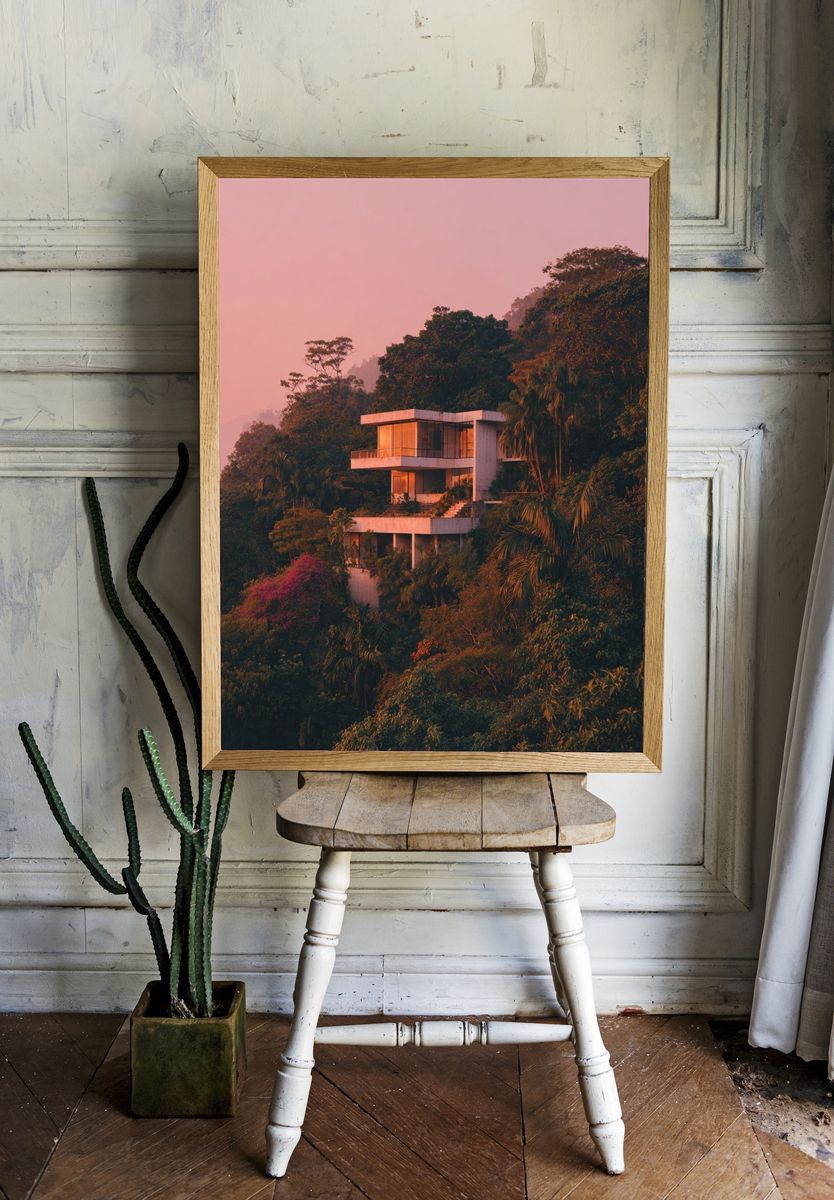 Modern Architecture in Nature — Photography Print. — room view 1