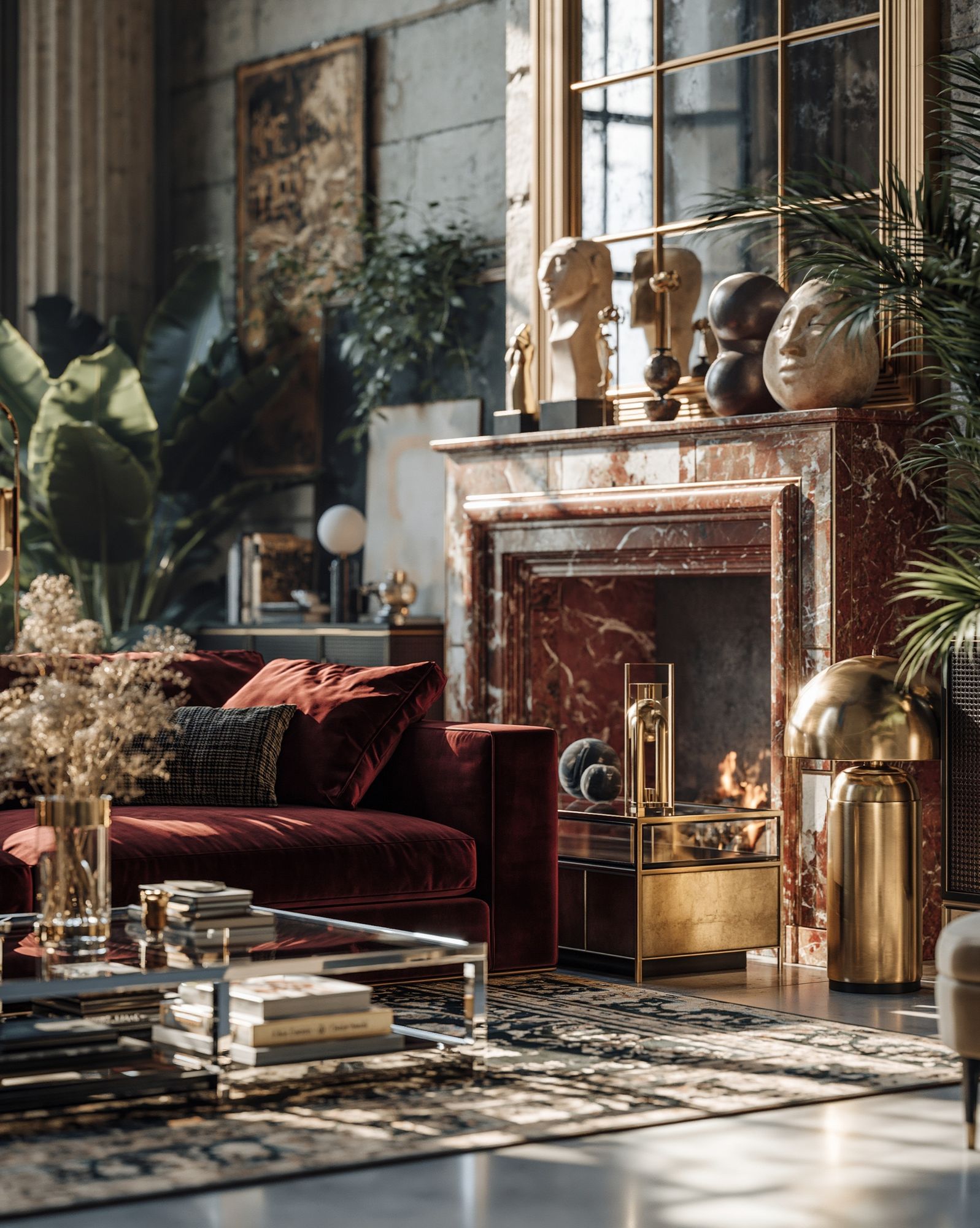 Luxury Art Deco Living Room Print. poster — architecture art