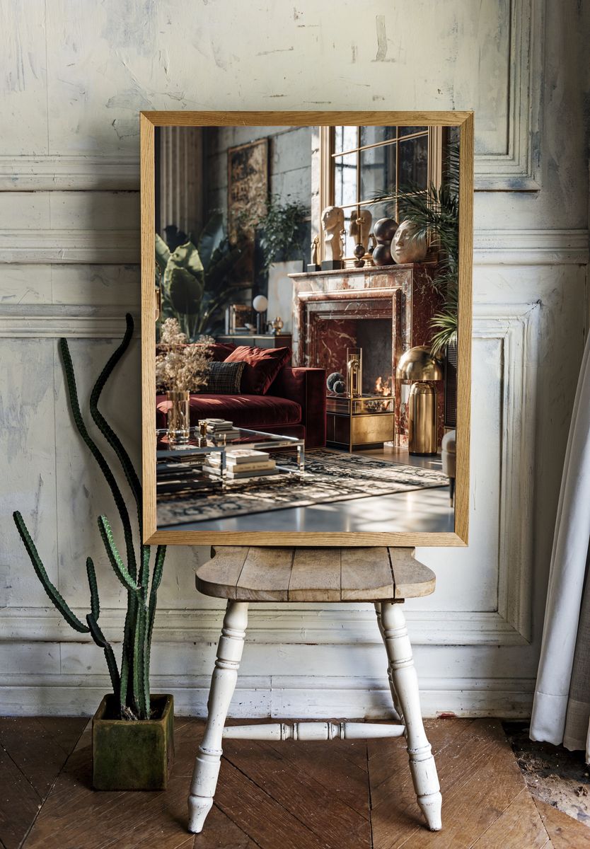 Luxury Art Deco Living Room Print. — room view 1
