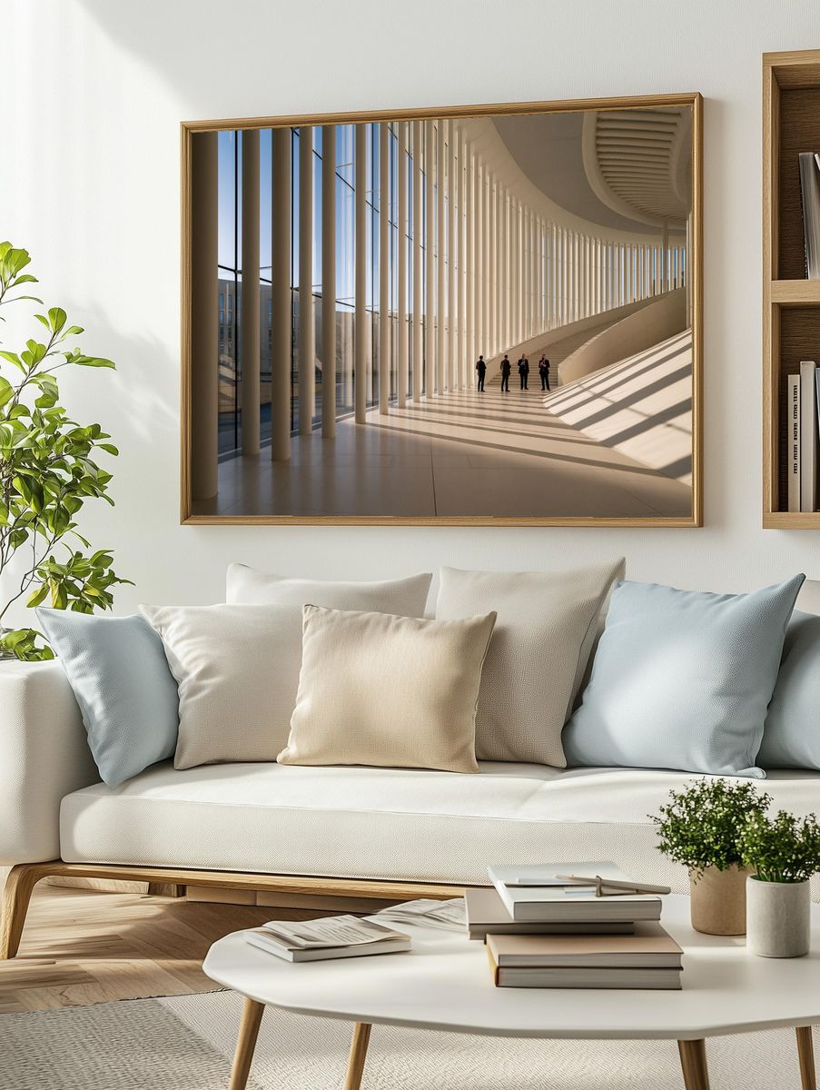 Modern Atrium Architecture Poster. — room view 2