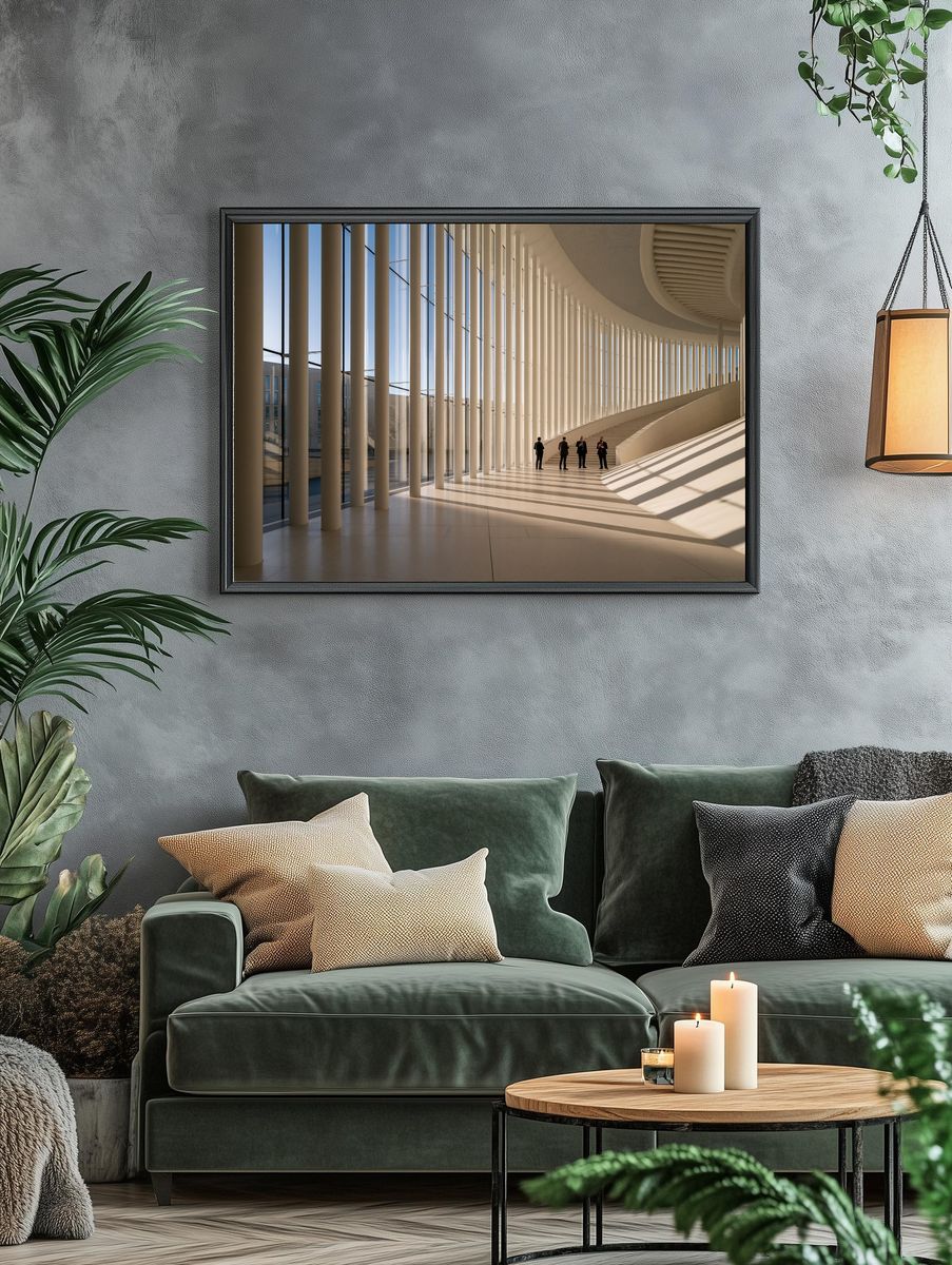 Modern Atrium Architecture Poster. — room view 4