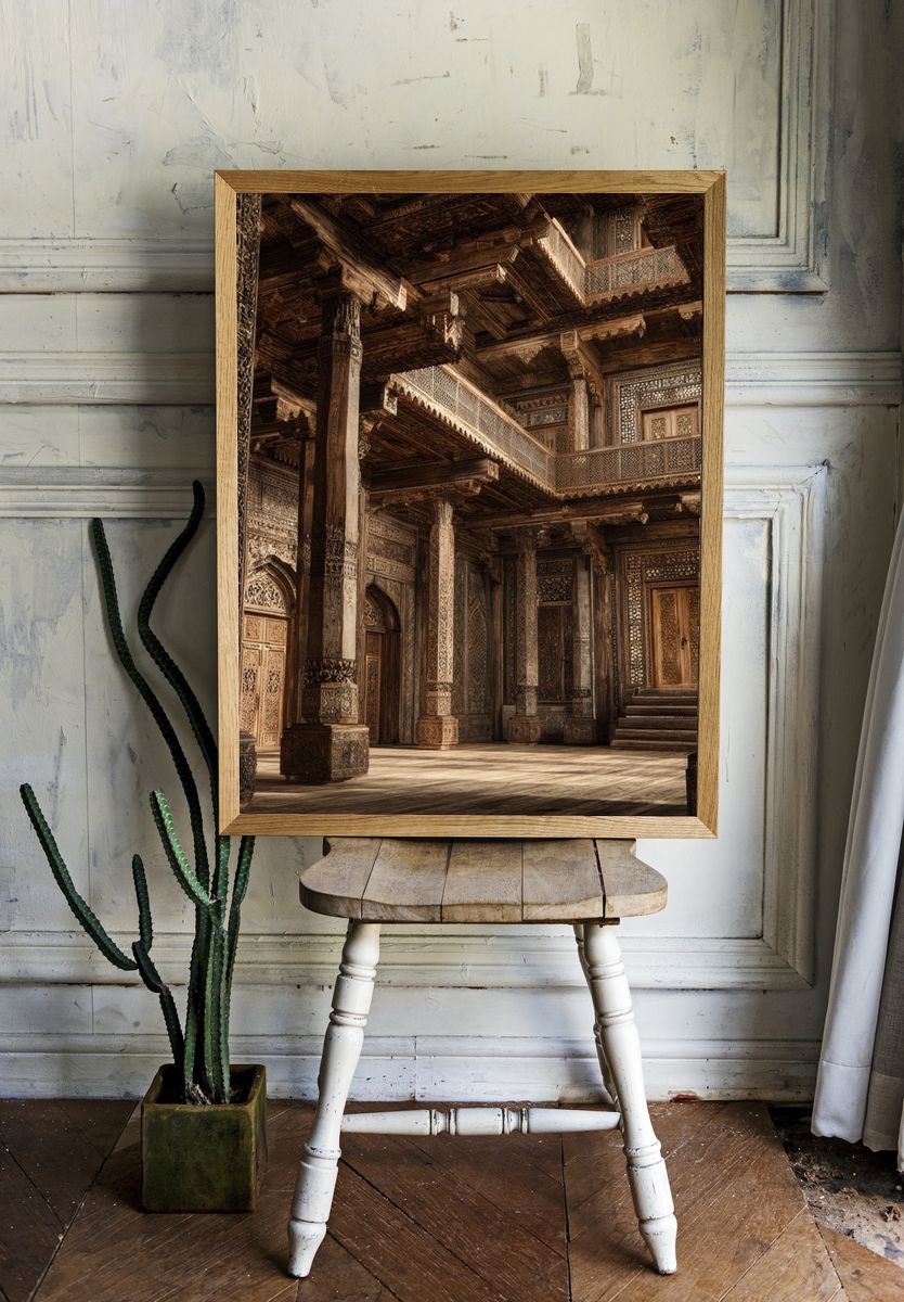 Ornate Palace Interior Photography Poster. — room view 1