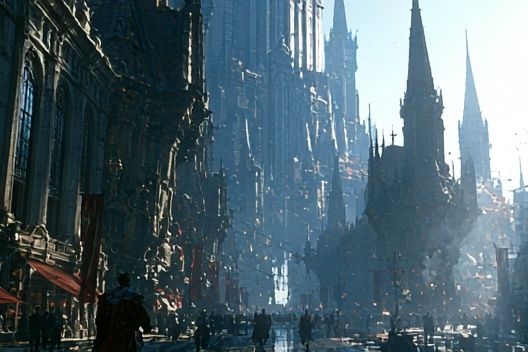 Gothic Cityscape Photography Poster. poster — architecture art