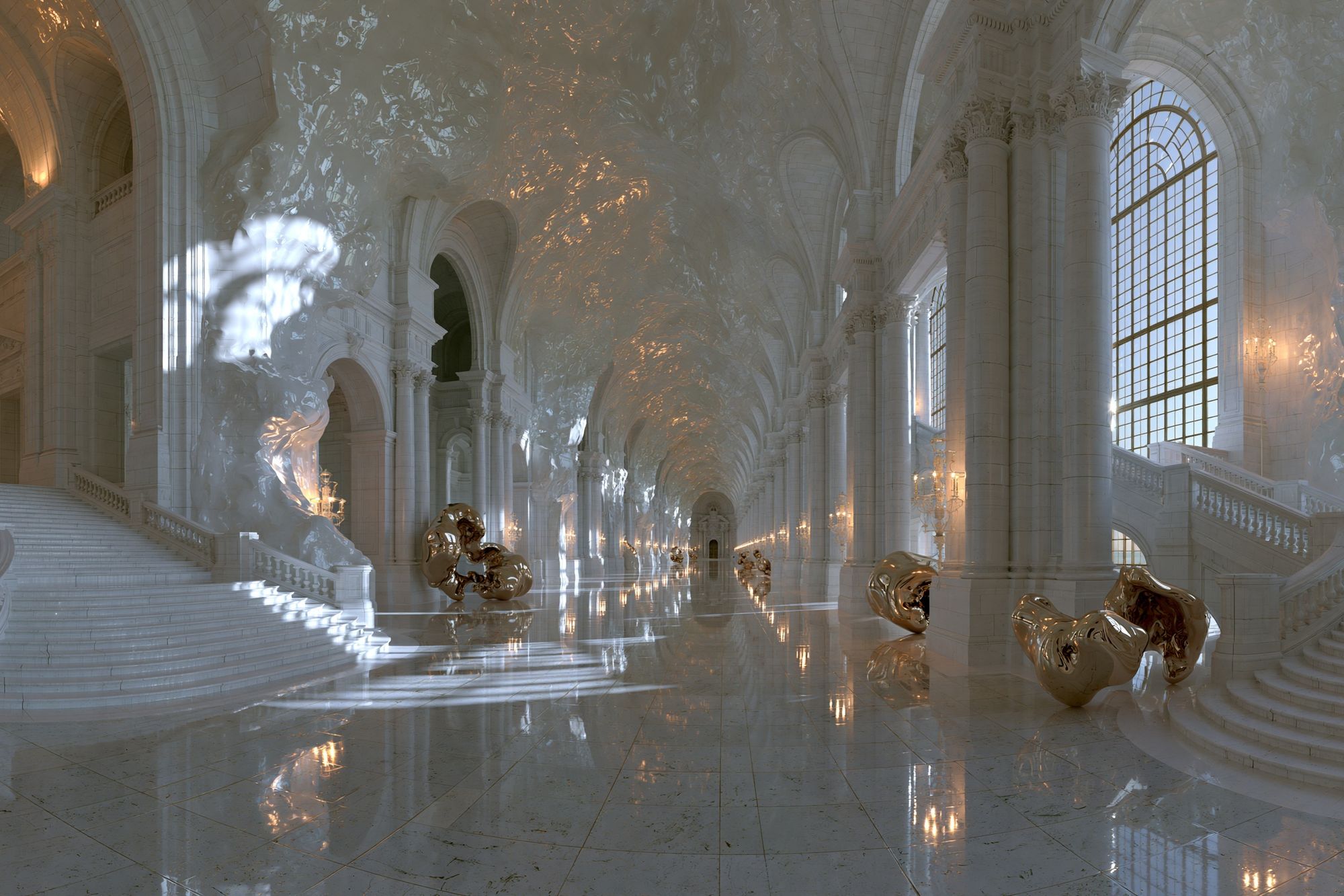 Grand Marble Hall Interior Print. poster — architecture art
