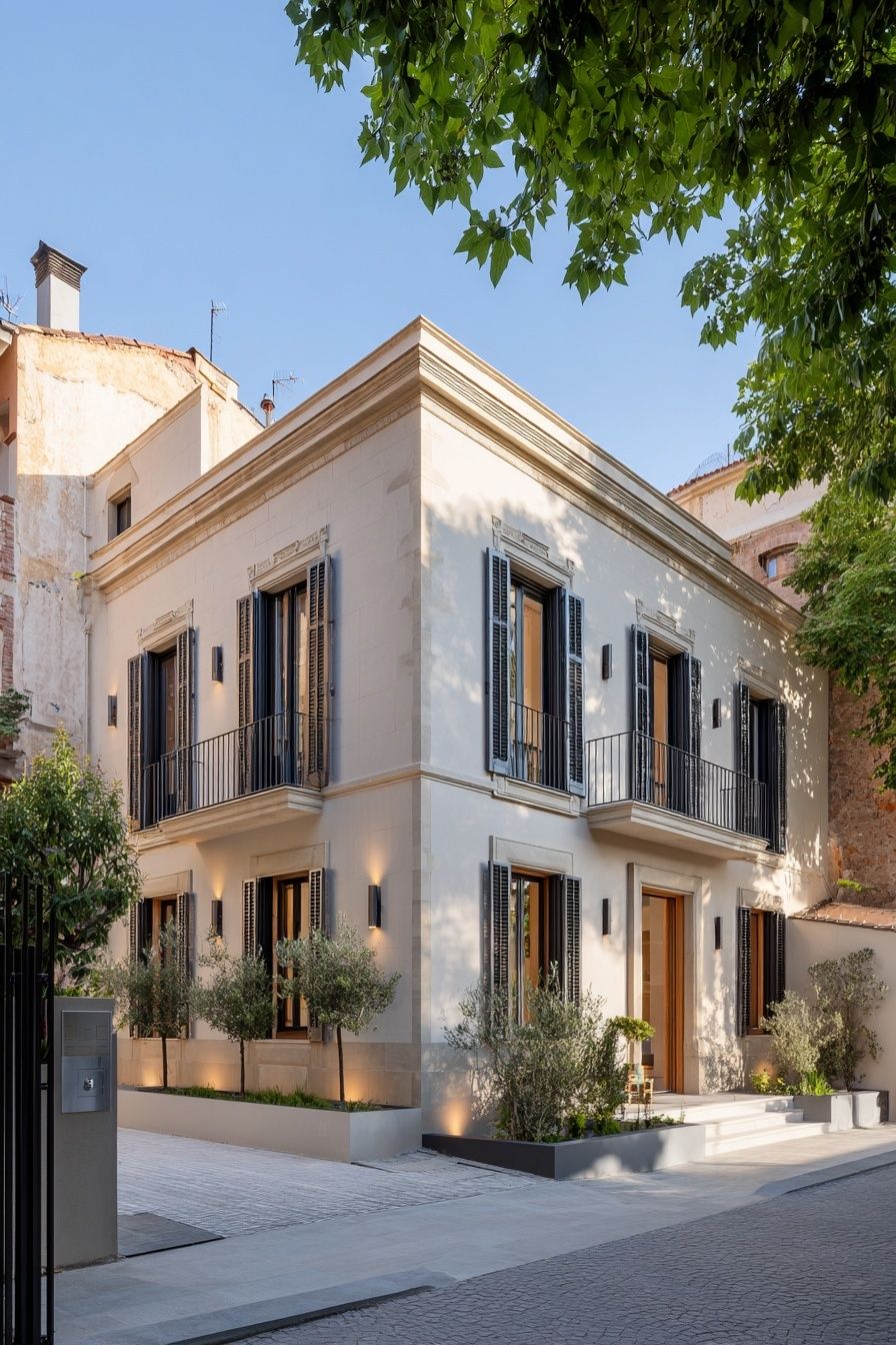 Mediterranean Villa Facade Photography Poster. poster — architecture art