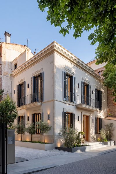 Mediterranean Villa Facade Photography Poster. poster