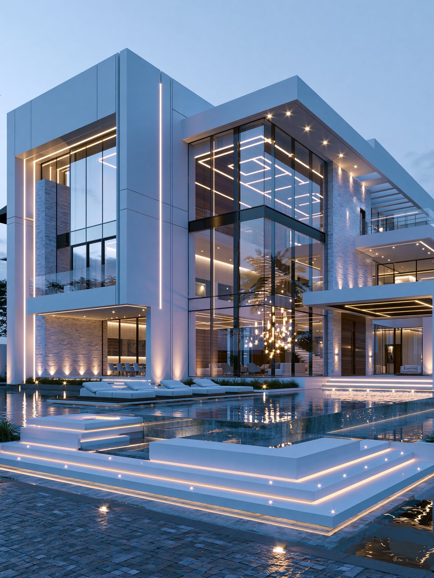 Modern Luxury Villa Architecture Poster. poster — architecture art