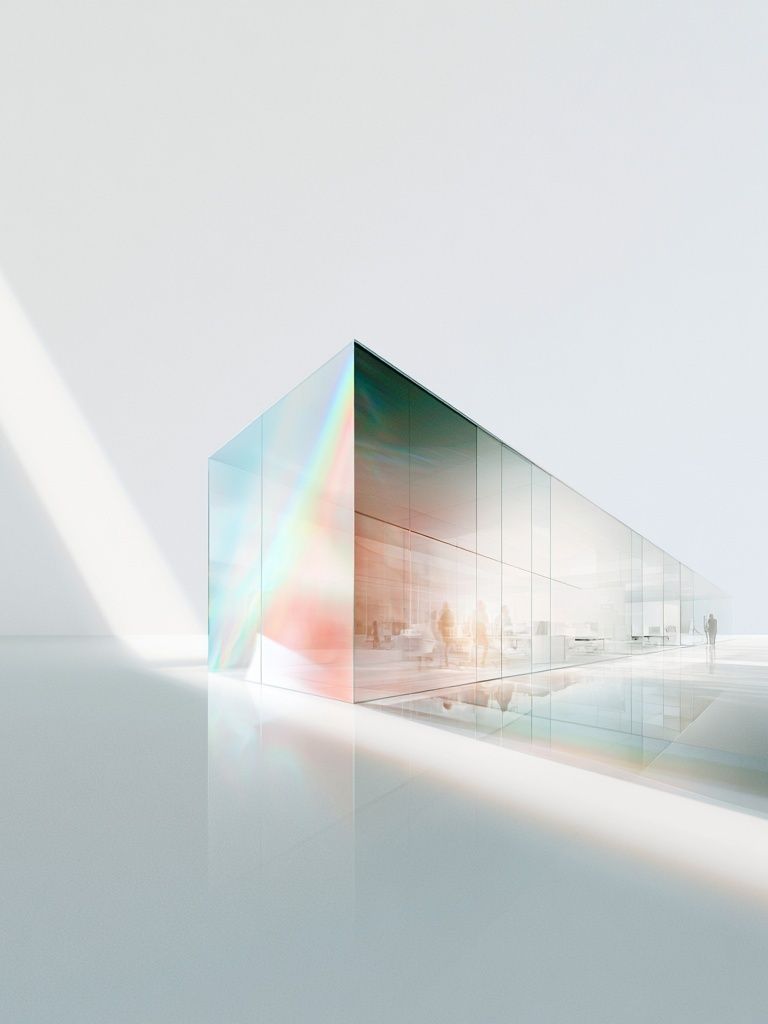 Glass Pavilion Architecture Print. poster detail