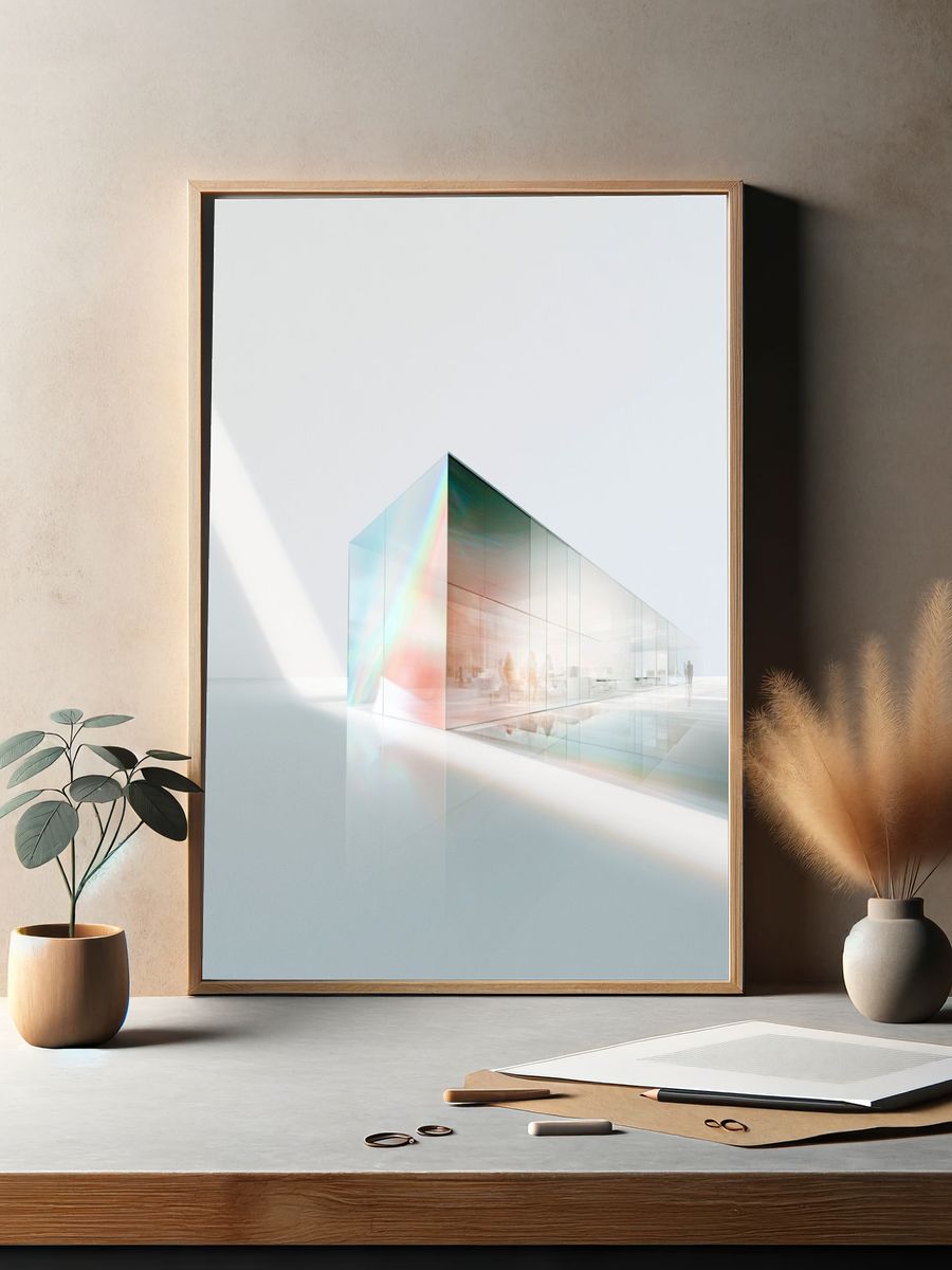 Glass Pavilion Architecture Print. — room view 2