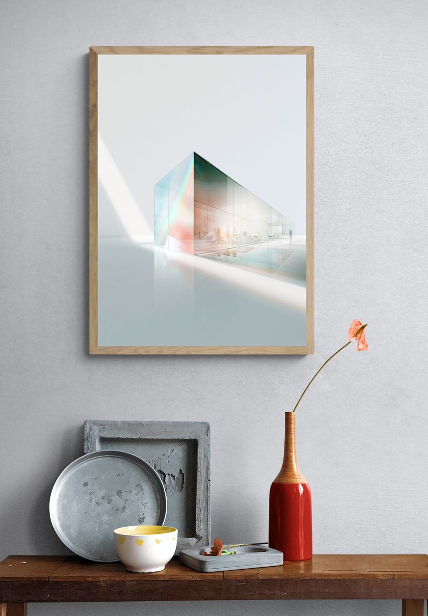Glass Pavilion Architecture Print. — room view 3