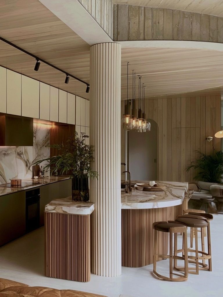 Modern Luxury Kitchen Interior Print. poster — architecture art