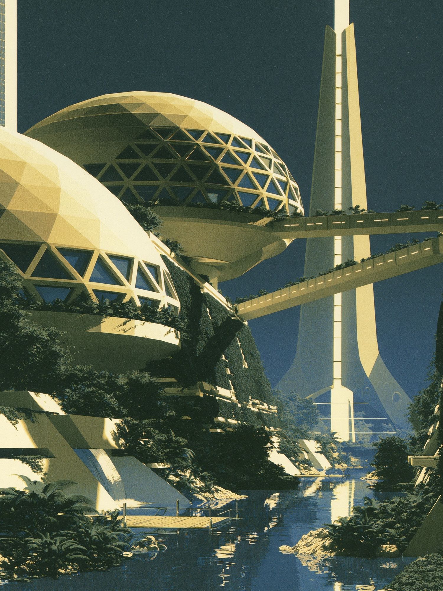 Futurist Cityscape Architecture Poster. poster — architecture art