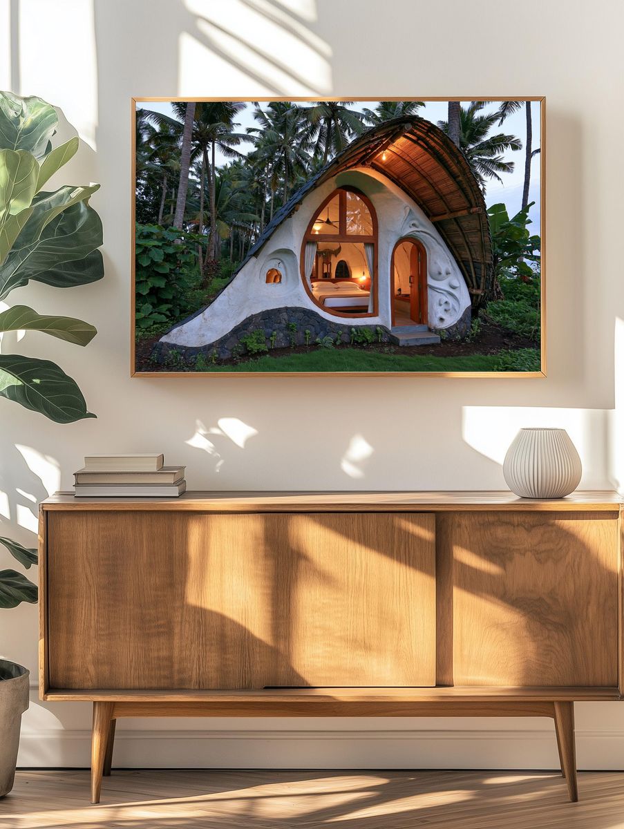 Tropical Eco Cottage Photography Poster. — room view 3