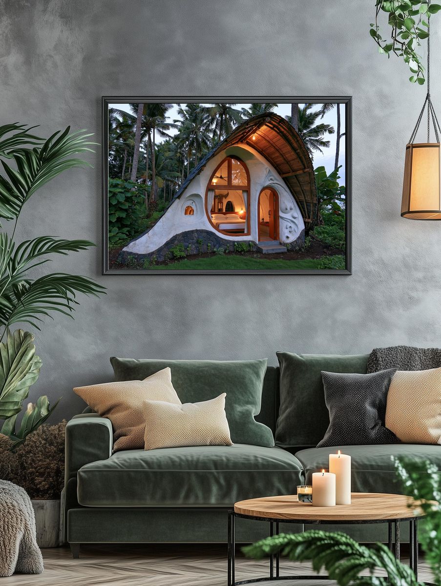 Tropical Eco Cottage Photography Poster. — room view 4