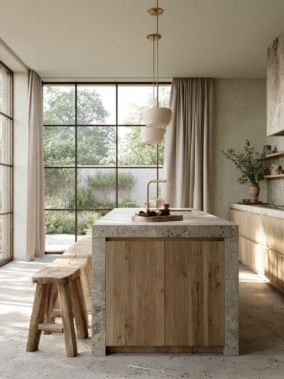 Japandi Kitchen Interior Print.
