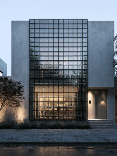 Modern Glass Facade Architecture Poster.