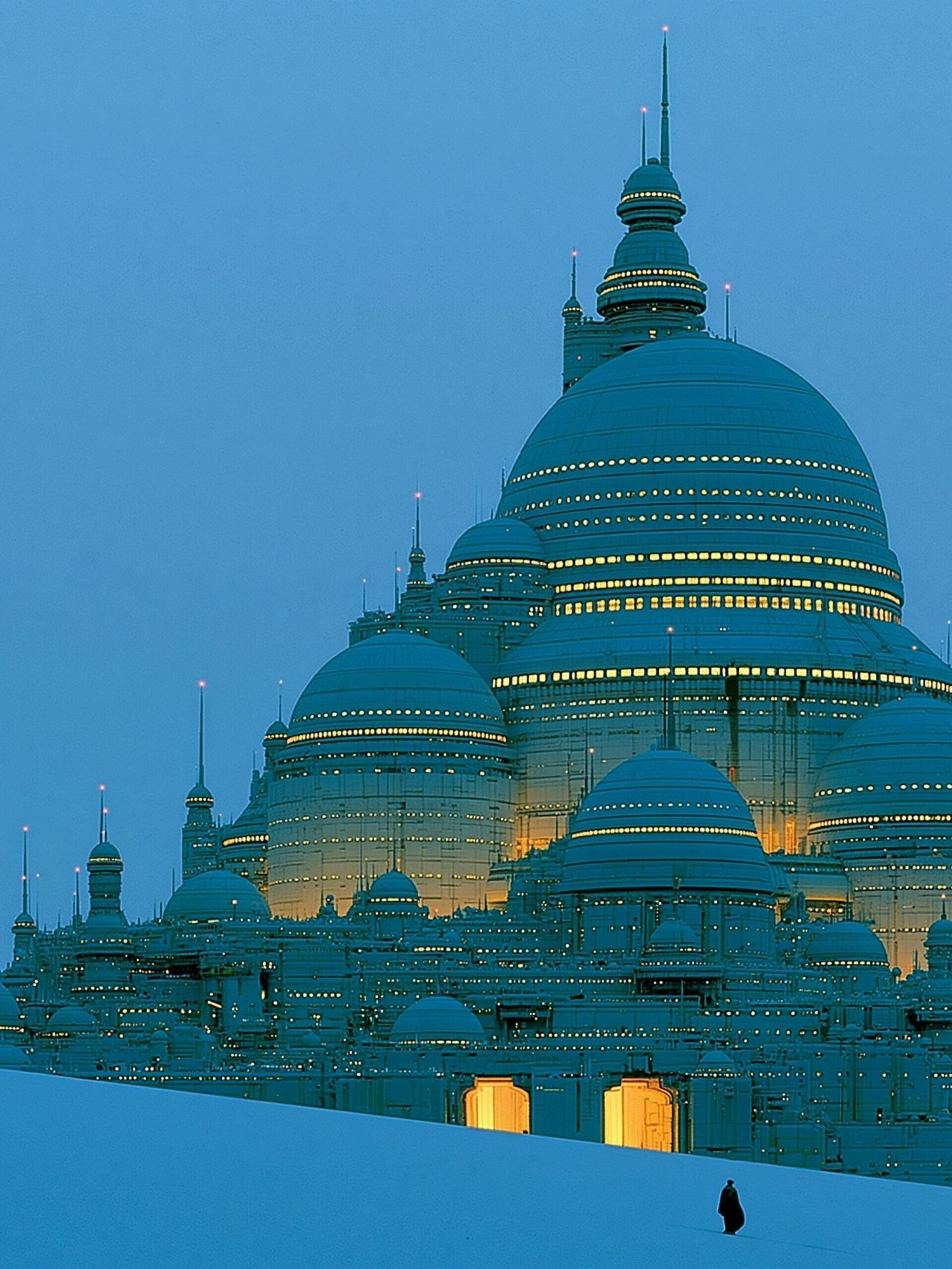 Futuristic Dome Cityscape Photography Poster. poster — architecture art