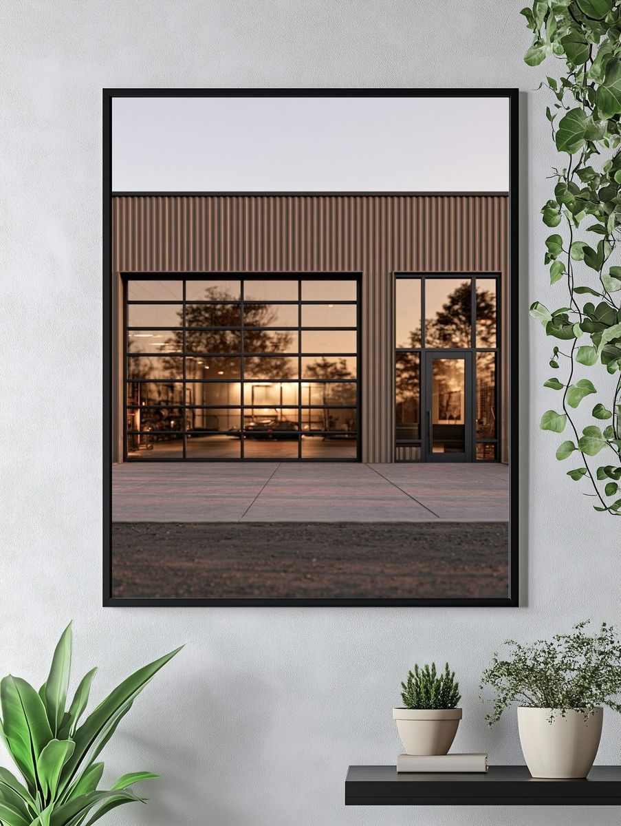 Modern Industrial Building Facade Poster. — room view 4