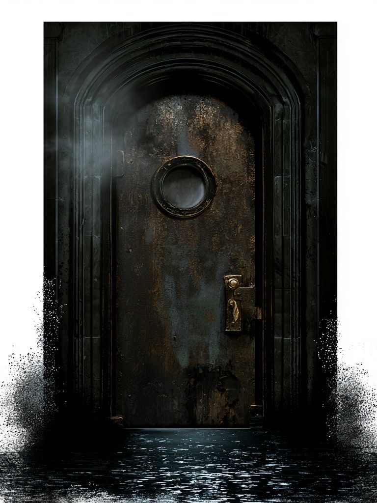 Mysterious Rusted Door Photography Poster. poster — architecture art