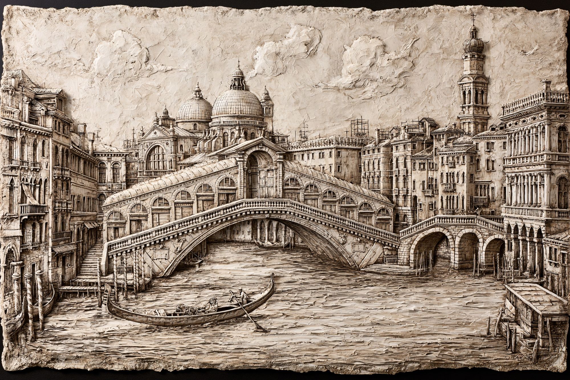 Venetian Canal Cityscape Print. poster — architecture art