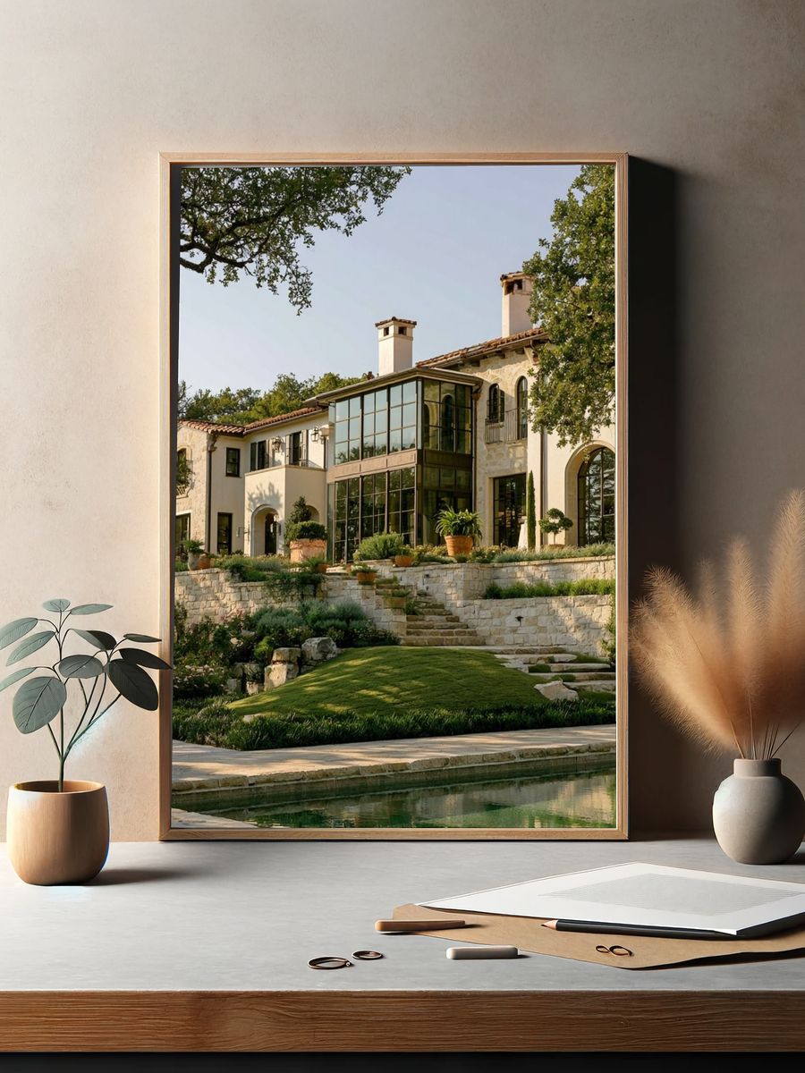 Tuscan Villa Garden Poster. — room view 2