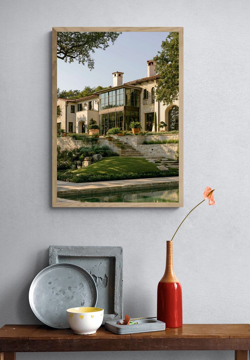 Tuscan Villa Garden Poster. — room view 3