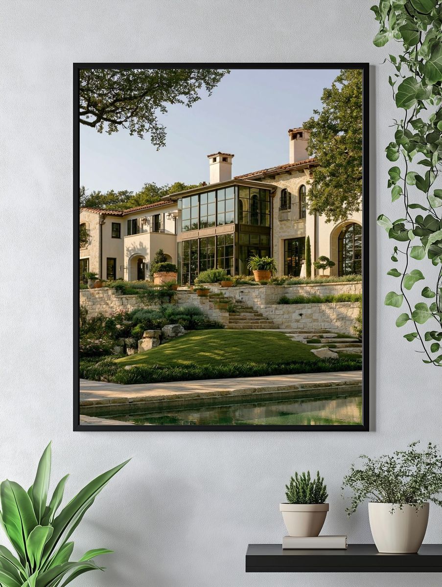 Tuscan Villa Garden Poster. — room view 4