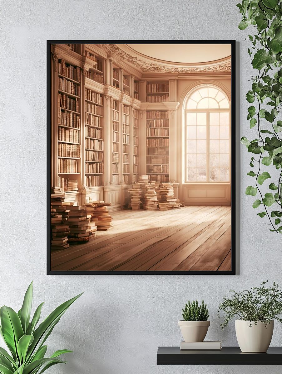 Grand Library Interior Print. — room view 4