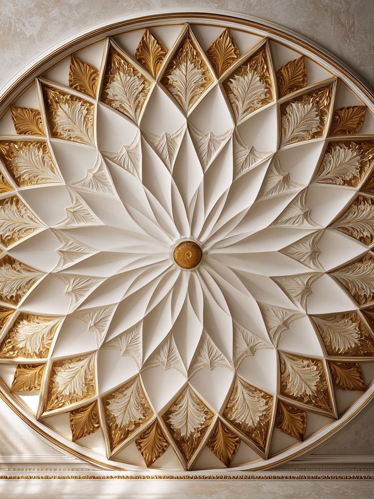 Golden Mandala Ceiling Poster. poster — architecture art