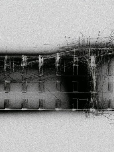 Monochrome Architectural Sketch Poster. poster