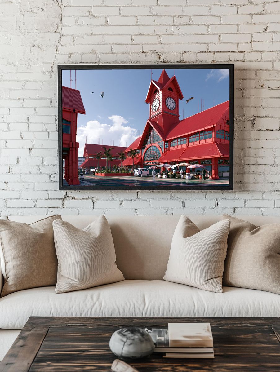 Stabroek Market Architecture Poster. — room view 1