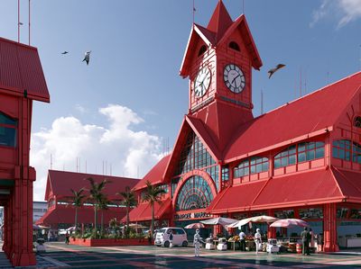 Stabroek Market Architecture Poster. poster