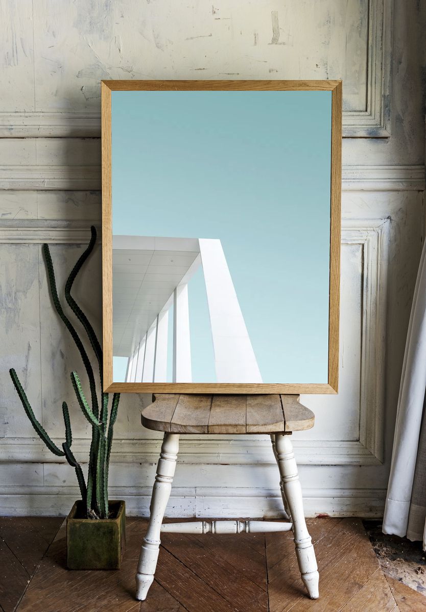 Modern Architectural Structure — Minimalist Print. — room view 1