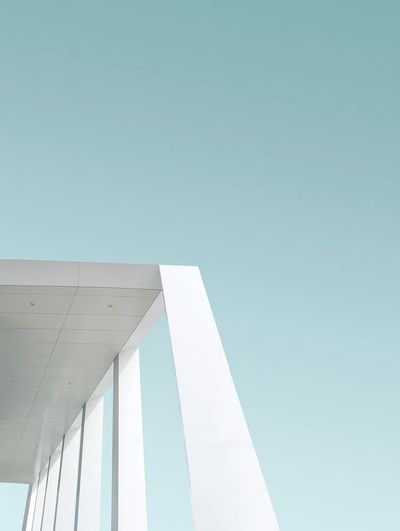 Modern Architectural Structure — Minimalist Print. poster