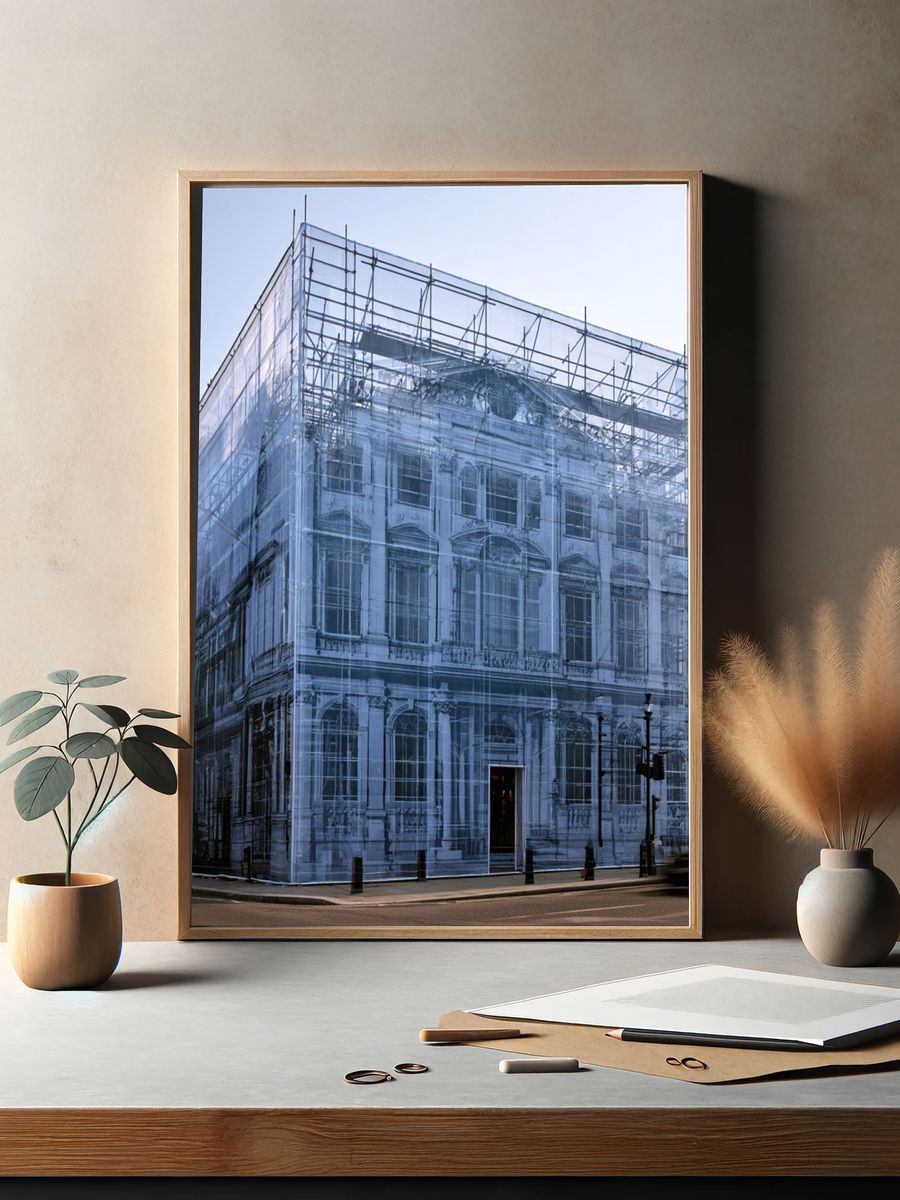 Wrapped Building Facade Photography Print. — room view 2