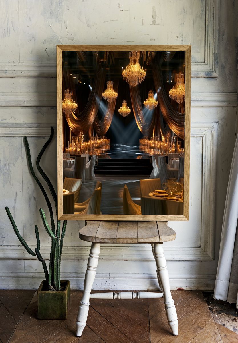 Glamorous Chandelier Ballroom Poster. room preview