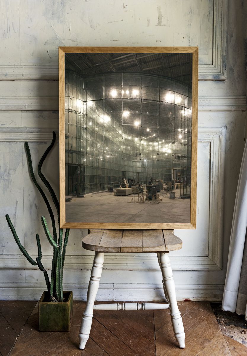 Glass Atrium Construction Poster. room preview