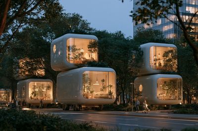 Futuristic Modular Homes Photography Poster. poster