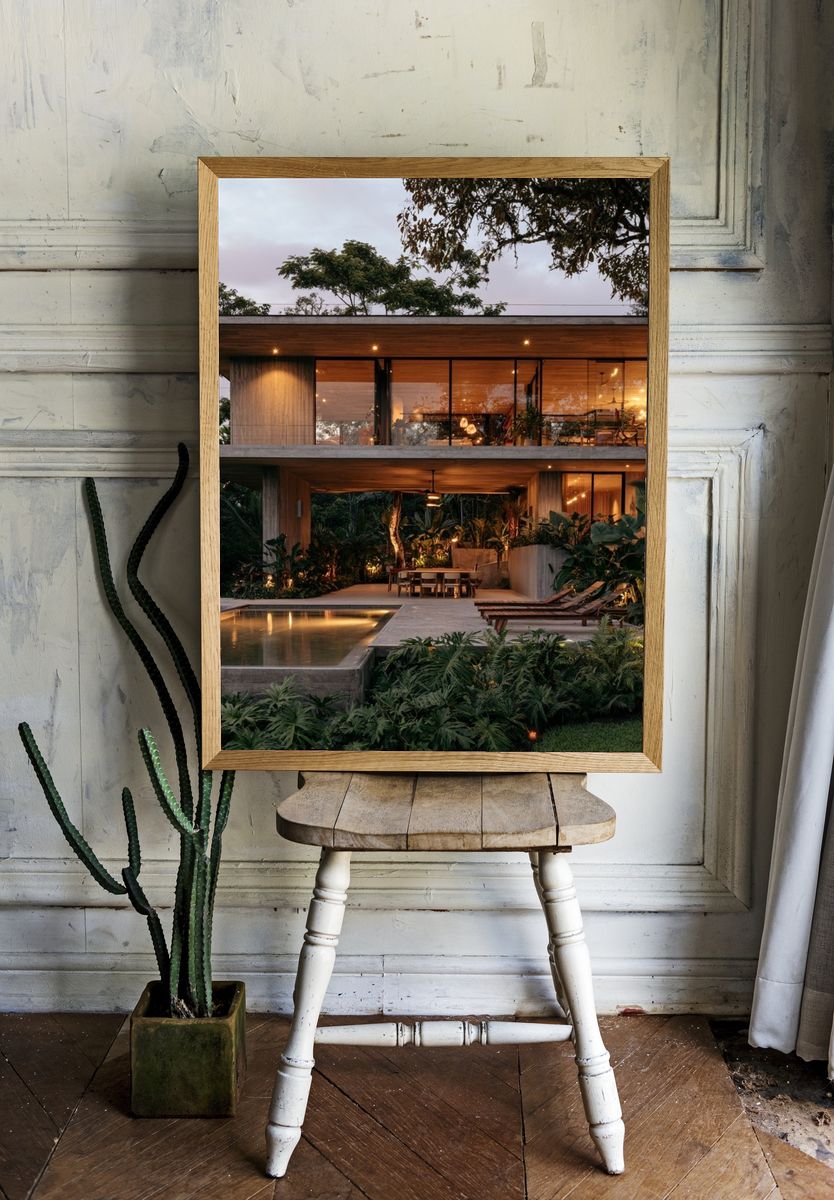 Modern Tropical Villa Photography Poster. — room view 1