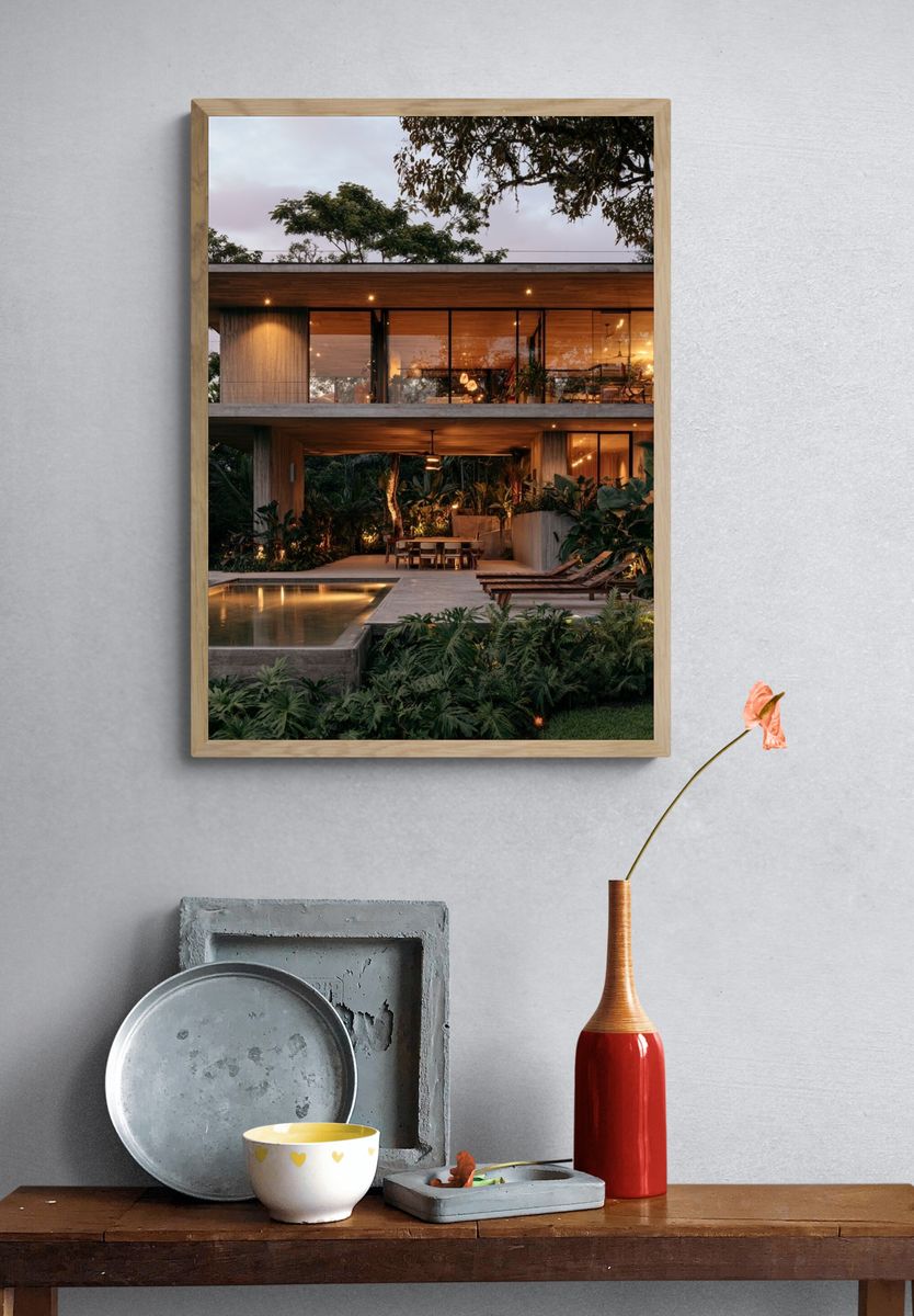Modern Tropical Villa Photography Poster. — room view 3