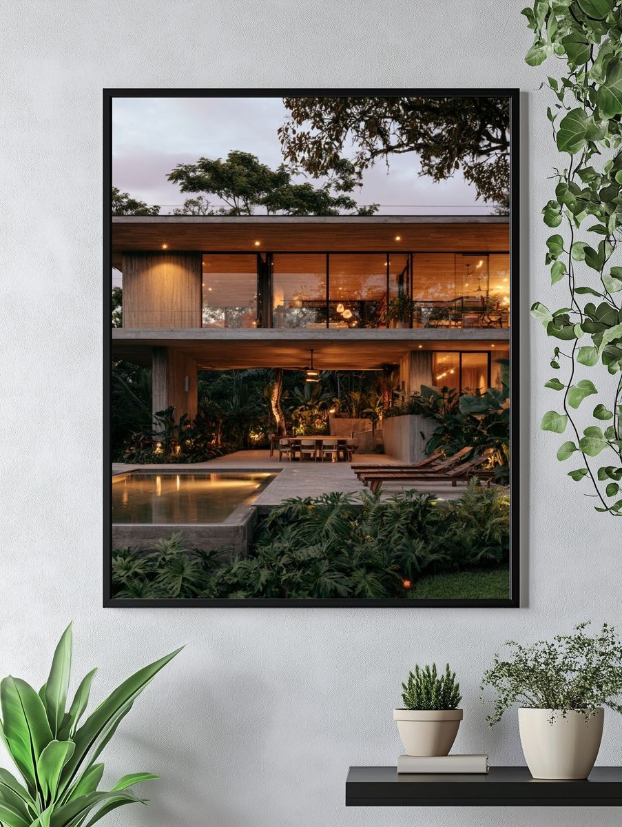 Modern Tropical Villa Photography Poster. — room view 4