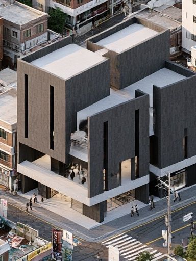 Modern Brutalist Building Poster. poster — architecture art