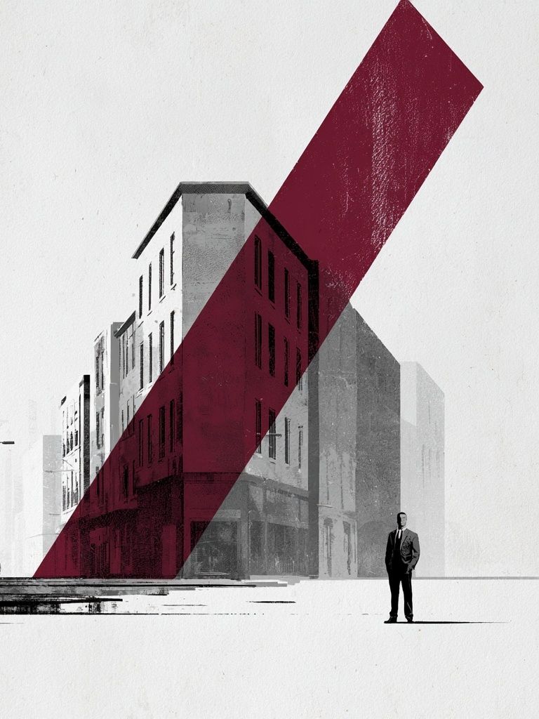 Urban Geometry Cityscape Print. poster — architecture art