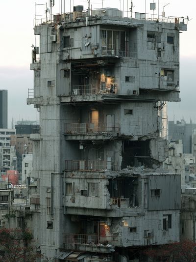 Urban Brutalist Tower Poster. poster