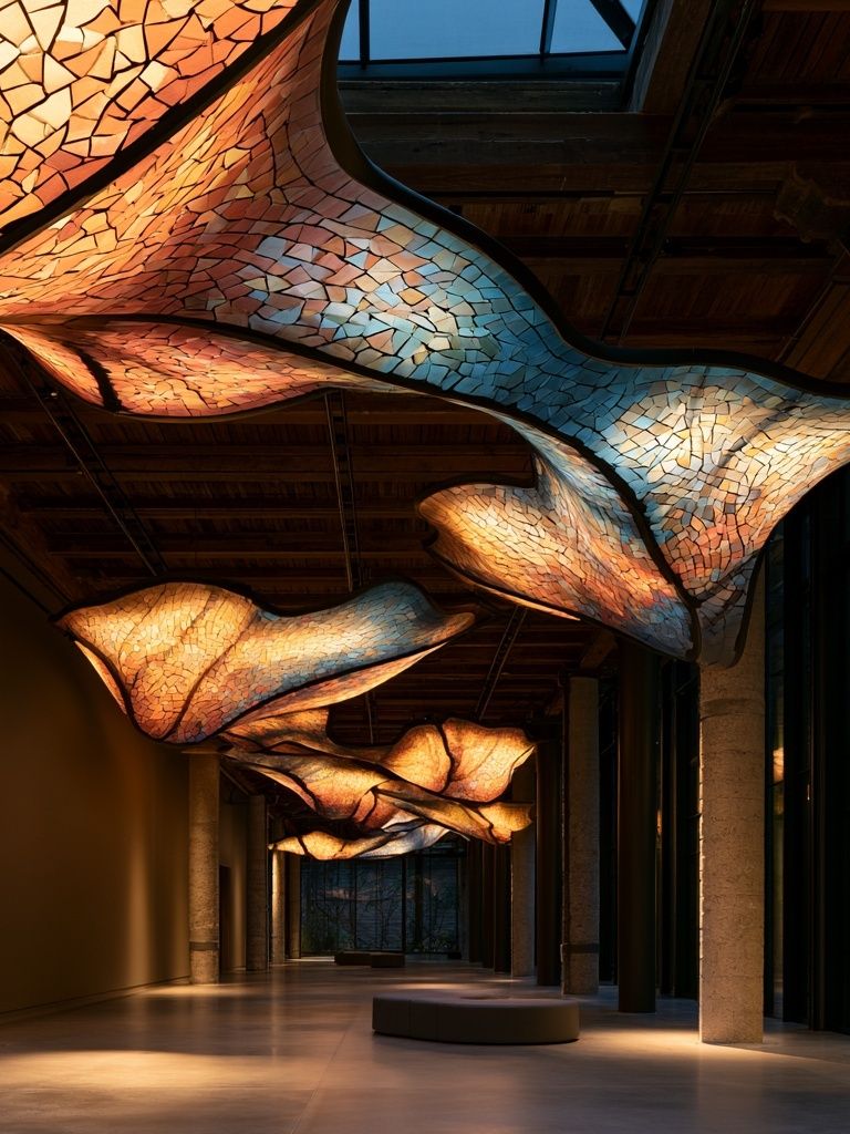 Illuminated Architectural Corridor Print. poster detail
